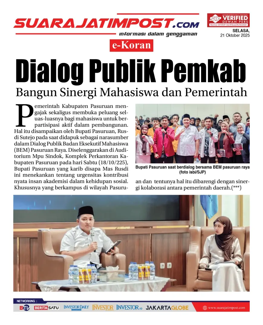 eKoran, Edisi Selasa, 21 Oktober 2025