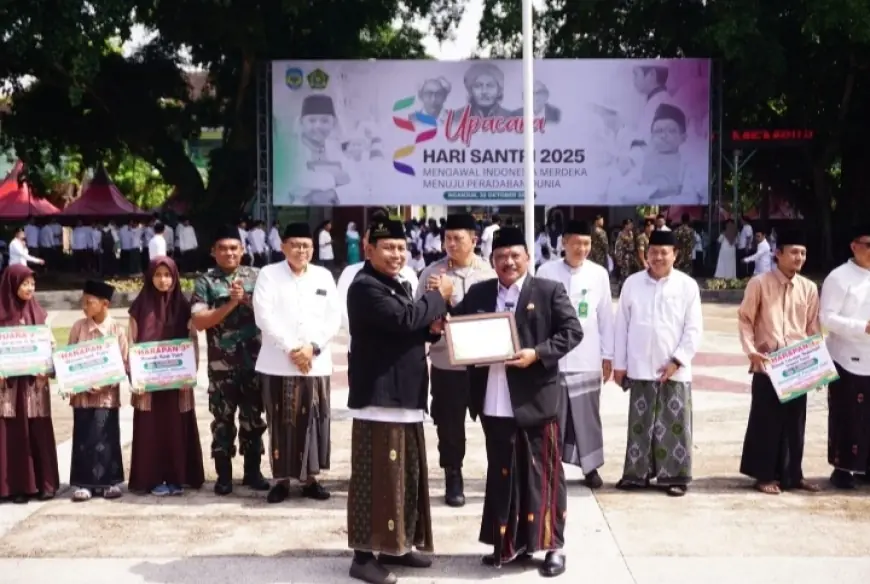 Peringatan Hari Santri, Bupati Nganjuk Sampaikan Terima Kasih atas Penghargaan dari BAZNAS
