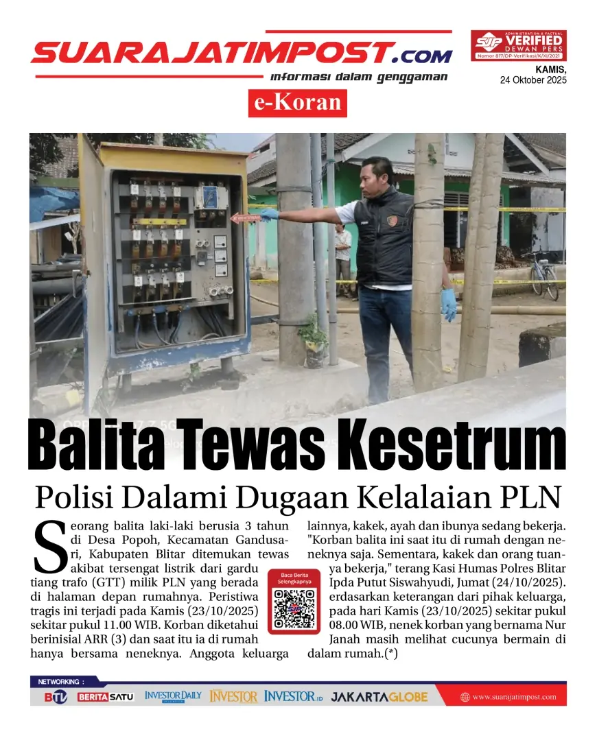 eKoran, Edisi Jumat, 24 Oktober 2025