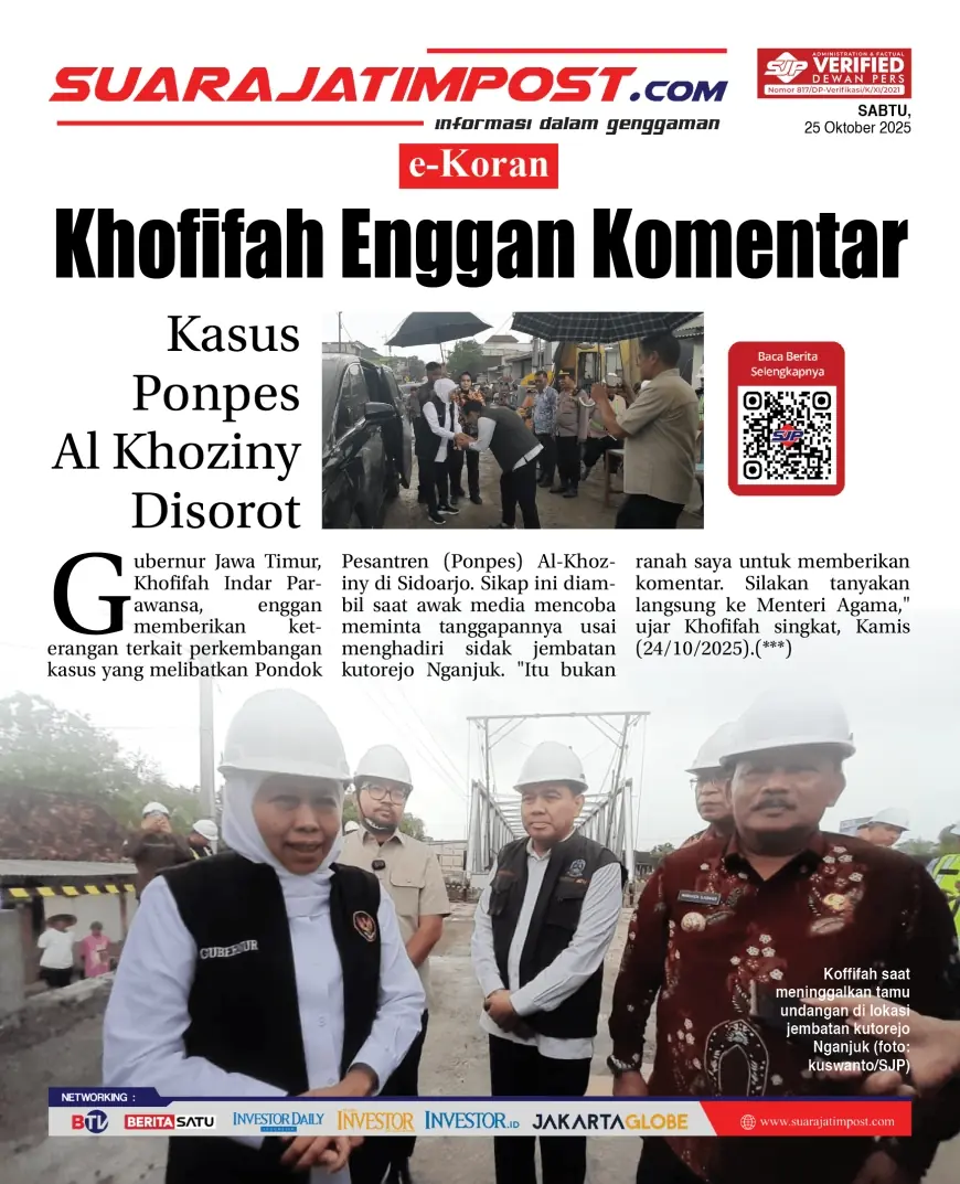 eKoran, Edisi Sabtu, 25 Oktober 2025
