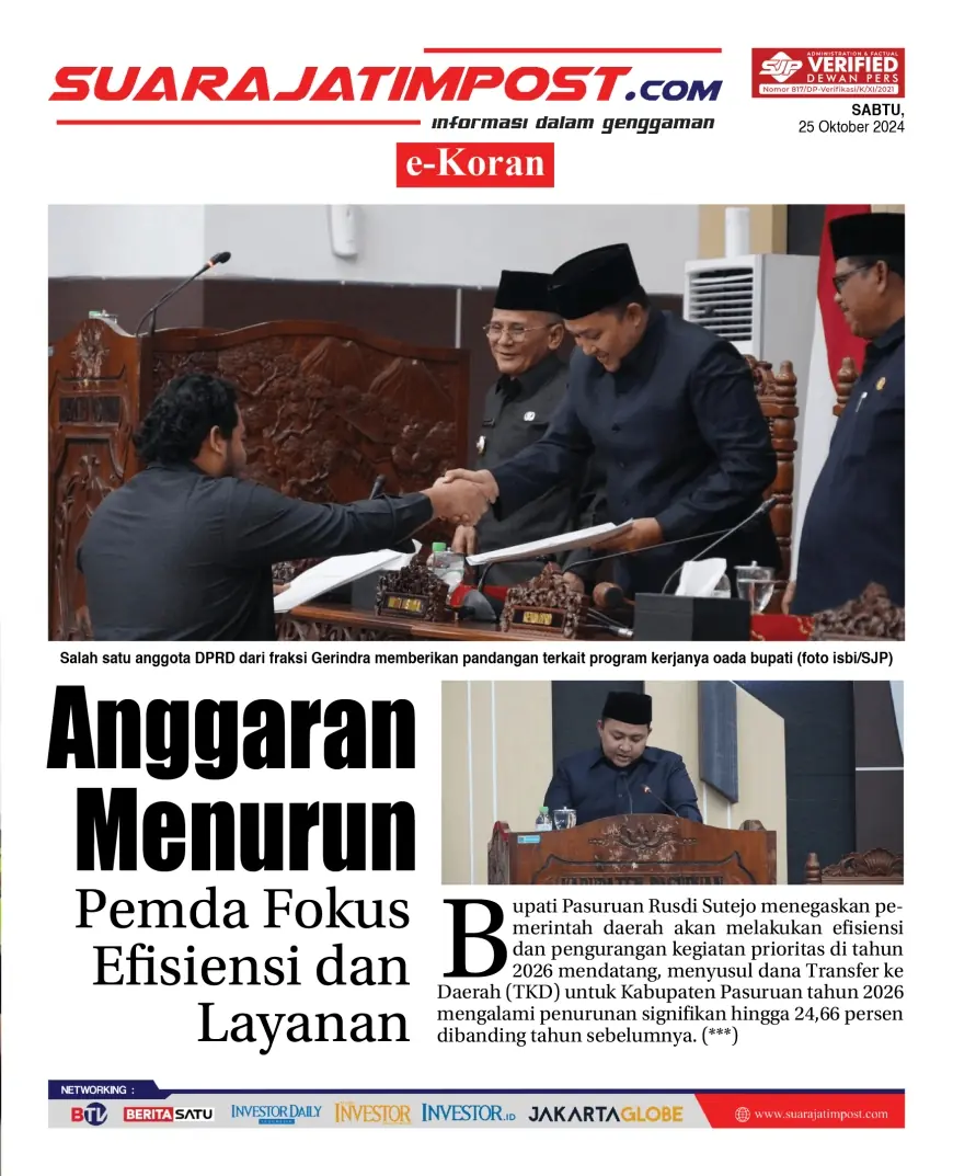 eKoran, Edisi Sabtu, 25 Oktober 2025