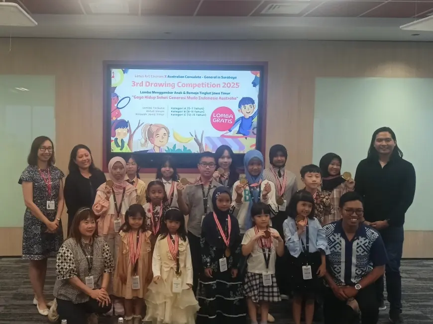 Lotus Art Courses dan Konjen Australia di Surabaya Gelar Kompetisi Menggambar Anak se-Jatim, Angkat Tema Gaya Hidup Sehat
