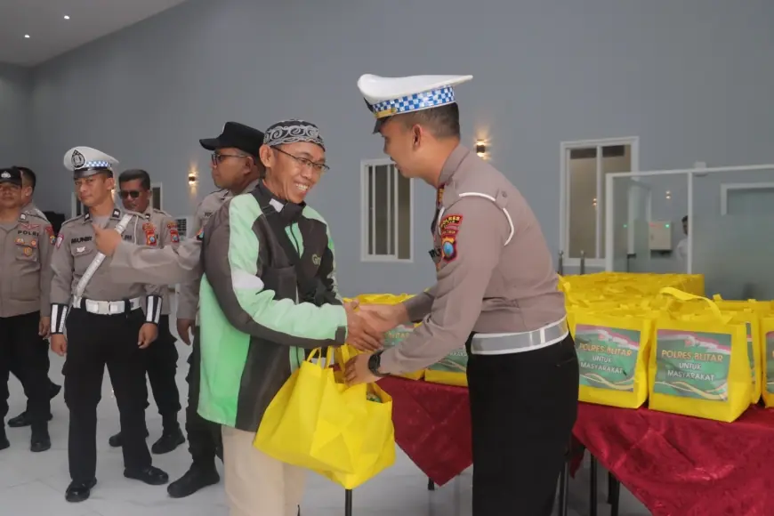 Driver Ojol di Blitar Diajak Bersinergi Jaga Kamtibmas