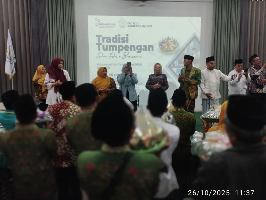 Wabup Malang Apresiasi Tradisi 99 Tumpeng FKDT di Hari Santri Nasional