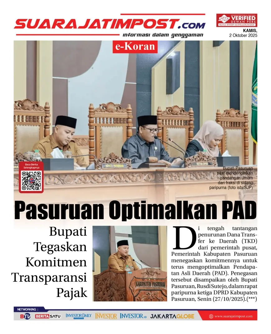 eKoran, Edisi Selasa, 28 Oktober 2025
