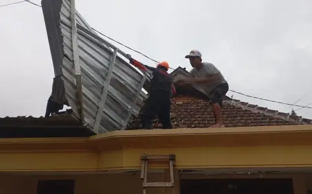 Angin Puting Beliung Terjang Desa Sumbersekar Dau, BPBD Malang Lakukan Assessment