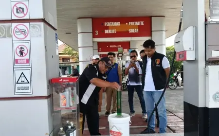 Cegah BBM Bermasalah, Satreskrim Polres Tulungagung Cek Sejumlah SPBU, Ini Hasilnya