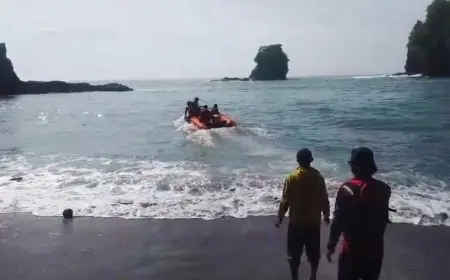 Pencarian Ibu dan Anak Hanyut di Sungai Glidik Disisir Hingga Pantai