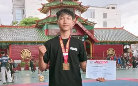 Siswa Madrasah Asal Mojokerto Lolos Kejurnas Kickboxing 2025 di Bekasi