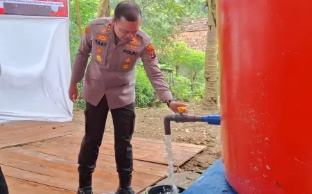 Warga Pakisrejo Tak Lagi Risau Saat Kemarau, Sumur Bor Bantuan Polres Tulungagung Resmi Beroperasi