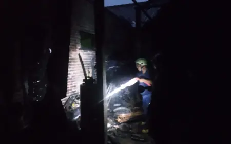 Kebakaran Rumah di Kalidawir, Diduga Akibat Korsleting Listrik
