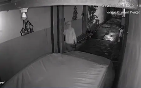 Pencuri Bersenjata Celurit Terekam CCTV di Karangploso Malang Viral di Medsos