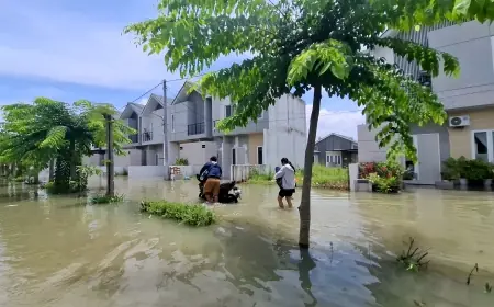 Banjir Susulan Akibat Luapan Kalilamong Rendam Ratusan Rumah di Gresik