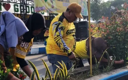 Peringati HUT ke-61 Partai Golkar Jombang Gelar Baksos dan Olahraga Bersama Ratusan Kader