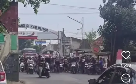 Aksi Konvoi Perguruan Silat di Blitar, Polisi Sebut Tanpa Izin dan Sekadar Konten