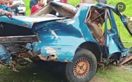 Braaak! Sedan Accord Ditabrak KA Mutiara Timur, 4 Orang Meninggal Dunia