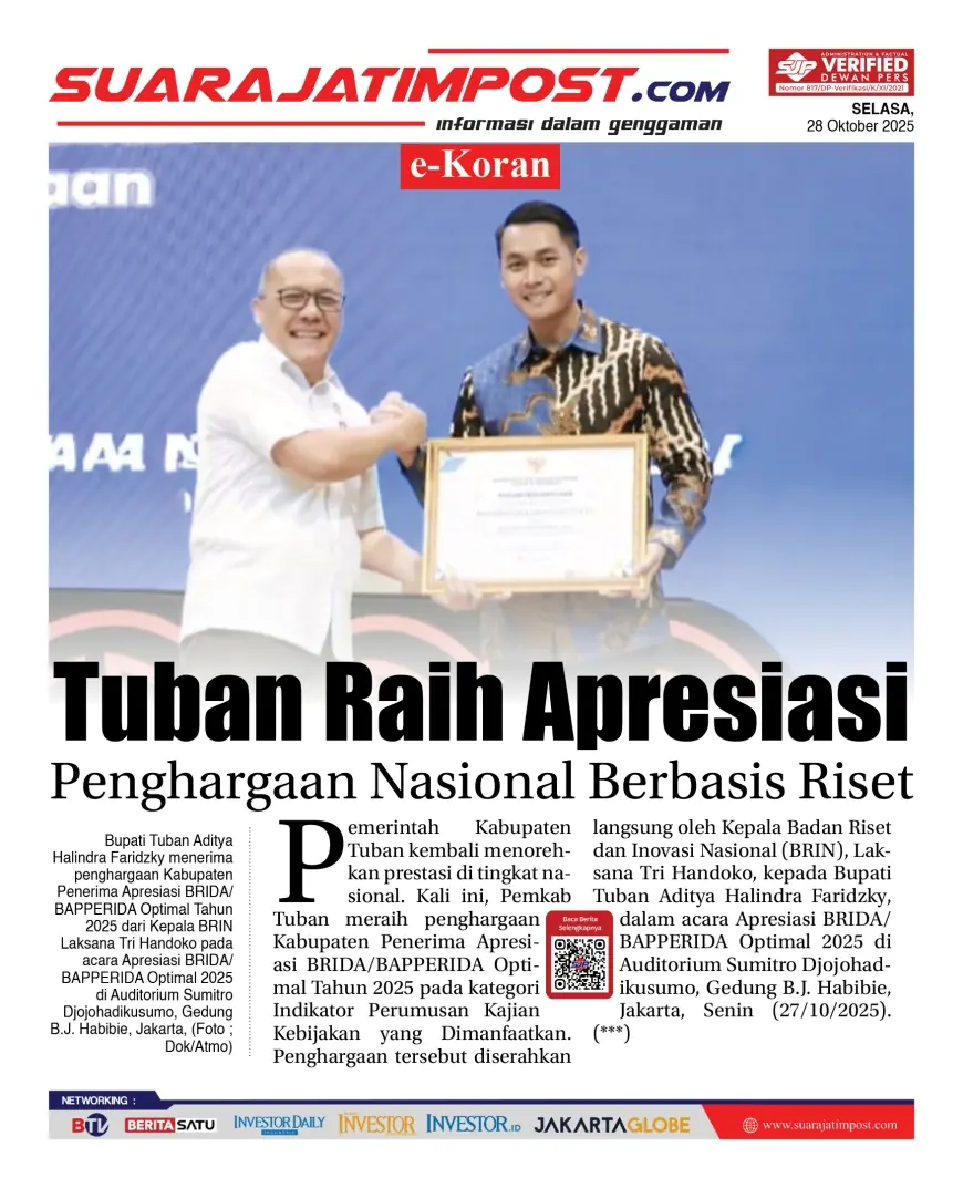 eKoran, Edisi Selasa, 28 Oktober 2025