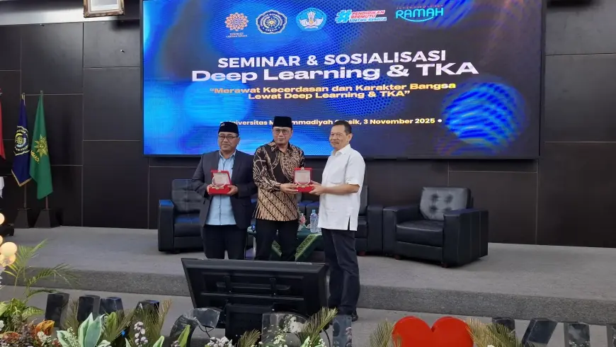 Sosialisasikan Deep Learning dan TKA di UMG Gresik: Mendikdasmen Ungkap Perlunya Peningkatan Kualitas Belajar di Sekolah