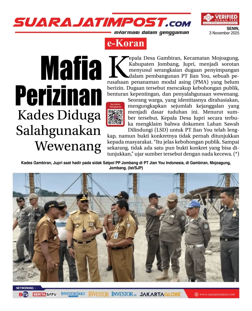 eKoran, Edisi Senin, 3 November 2025