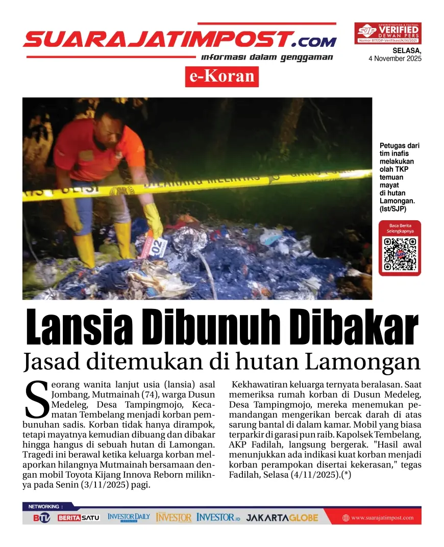 eKoran, Edisi Selasa, 4 November 2025