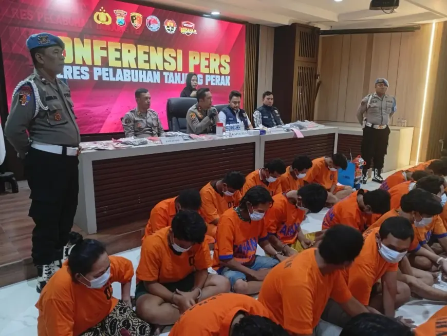 Polres Pelabuhan Tanjung Perak Bekuk 46 Pelaku Kejahatan Jalanan dan Pencurian