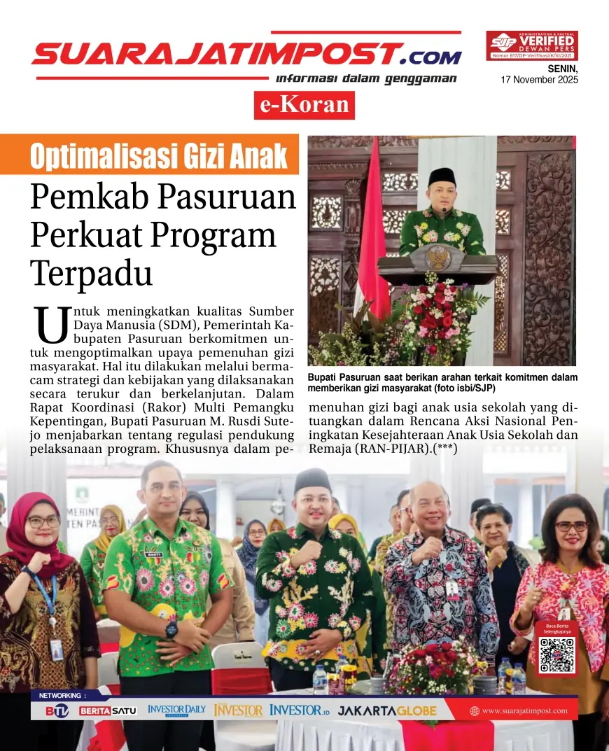 eKoran, Edisi Senin, 17 November 2025