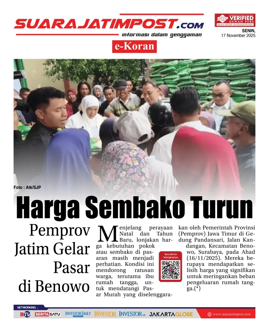 eKoran, Edisi Senin, 17 November 2025