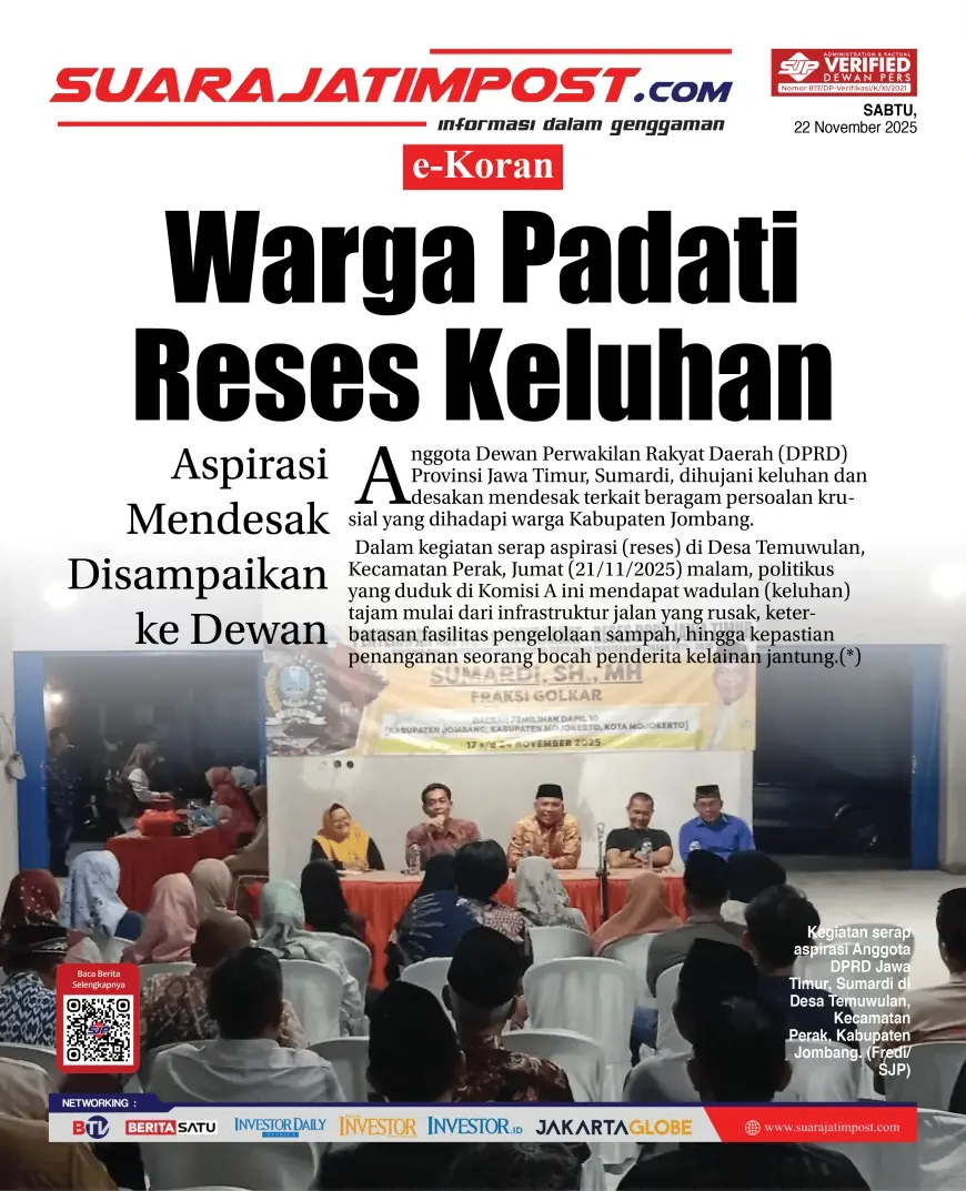 eKoran, Edisi Sabtu, 22 November 2025