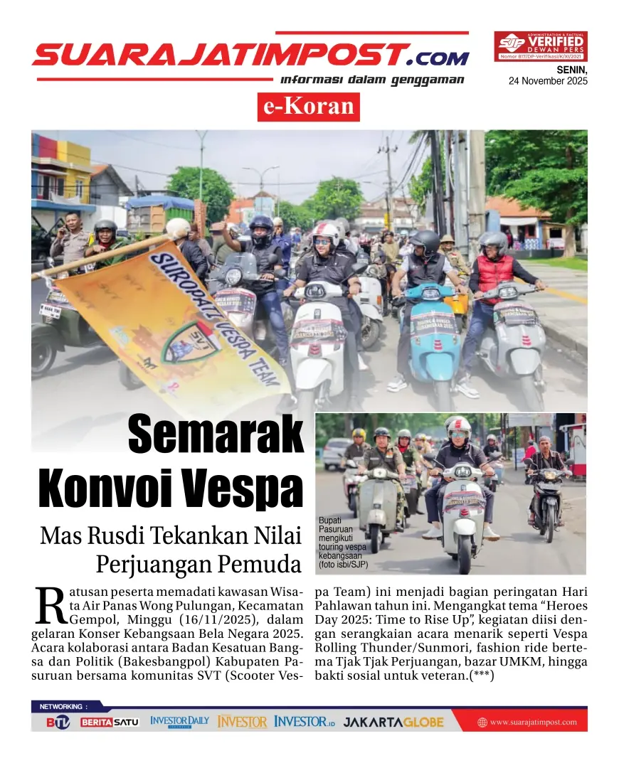 eKoran, Edisi Senin, 24 November 2025