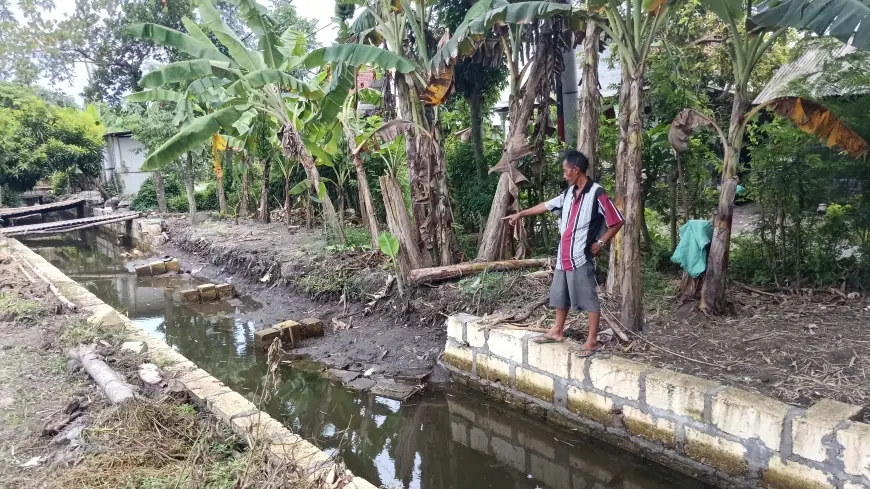 Baru Selesai Dibangun, TPT di Desa Ngepung Nganjuk Ambrol