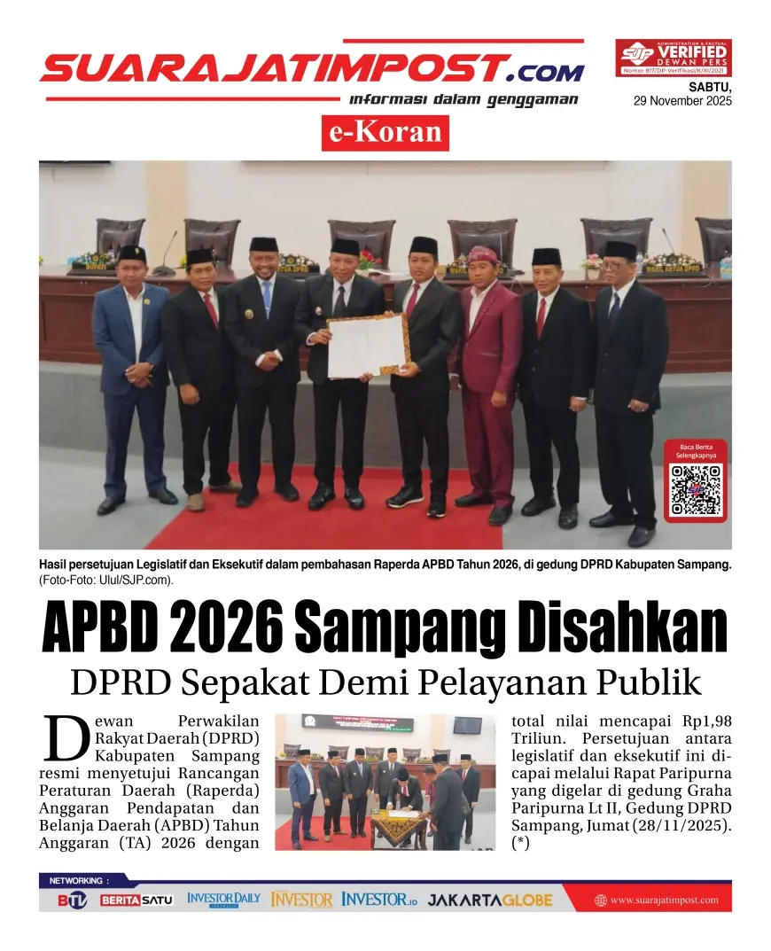eKoran, Edisi Sabtu, 29 November 2025