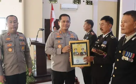 Kapolres Nganjuk Pimpin Upacara 23 Personal Purna Bhakti