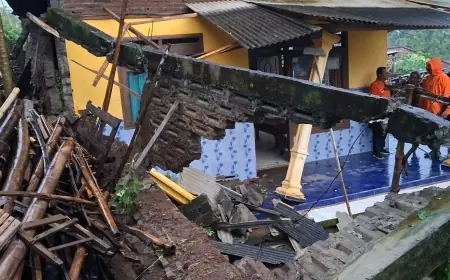 Rumah Warga di Tulungagung Rusak Tertimpa Tembok Talud Longsor, Tidak Ada Korban Jiwa