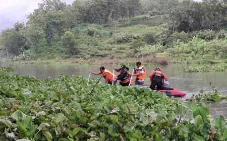 Pencarian Bocah Tenggelam di Sungai Bodeng Tulungagung Belum Membuahkan Hasil, Operasi Dilanjutkan Besok