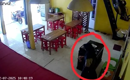 Perempuan Terekam Gasak Uang dan Perhiasan di Warung Lalapan Blitar, Videonya Viral