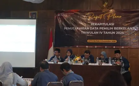PDPB Triwulan IV, KPU Kota Blitar Catat Pertumbuhan Pemilih di Akhir Tahun 2025