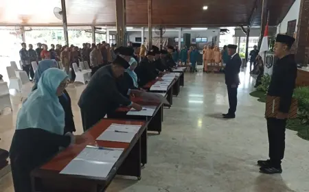 Bupati Gatut Sunu Lantik 15 Pejabat Eselon II, Sekda Tulungagung Dimutasi Jadi Kepala Disnakertrans