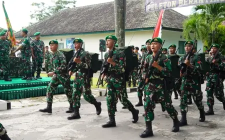 Ribuan Prajurit Infanteri Tempuh Rute dari Malang ke Mojokerto dalam Tonting YWPJ 2025