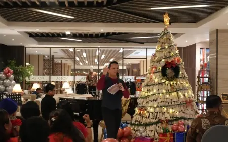 Unik, Hotel di Gresik Buat Pohon Natal dari Kuliner Pudak Setinggi 2,5 Meter