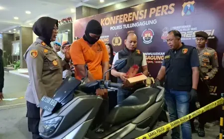 Aksi Curanmor di Boyolangu Tulungagung Terekam CCTV, Pelaku Ditangkap Polisi Kurang dari Lima Jam