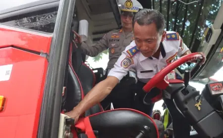 Hanya 7 dari 16 Bus Pariwisata di Kota Batu Dinyatakan Laik Jalan