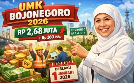 UMK Bojonegoro 2026 Naik Jadi Rp2,68 Juta, Berlaku Mulai Januari