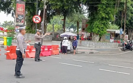 Malam Tahun Baru 2026, Alun-Alun Kota Blitar Steril Kendaraan, Jalan Merdeka Ditutup Total