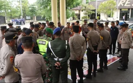 Ratusan Personel dari Berbagai Instansi Amankan Nataru 2026 di Nganjuk