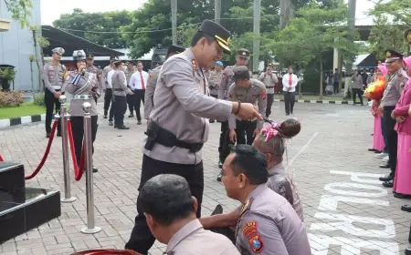 Akhir Tahun 2025, 117 Personel Polres Nganjuk Naik Pangkat