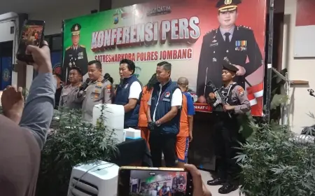 Ungkap Kasus Narkoba Polres Jombang Sepanjang 2025, 178 Kasus dengan 271 Tersangka