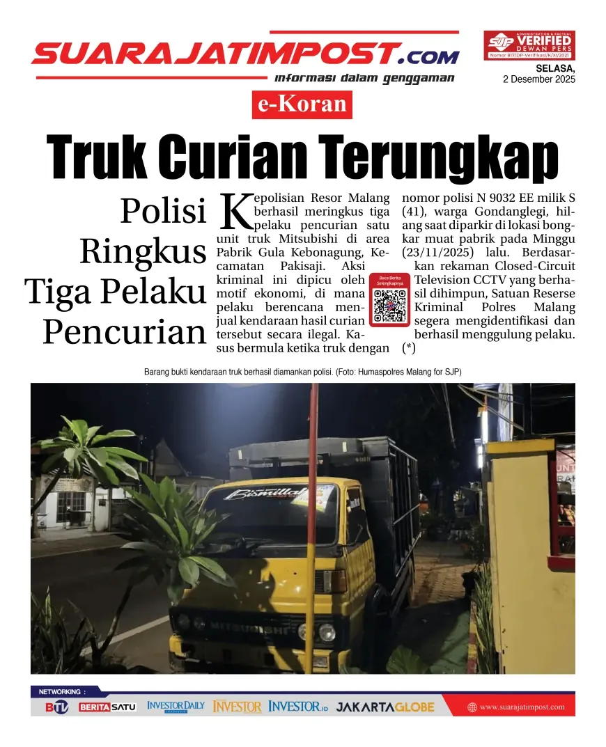 eKoran, Edisi Selasa, 2 Desember 2025