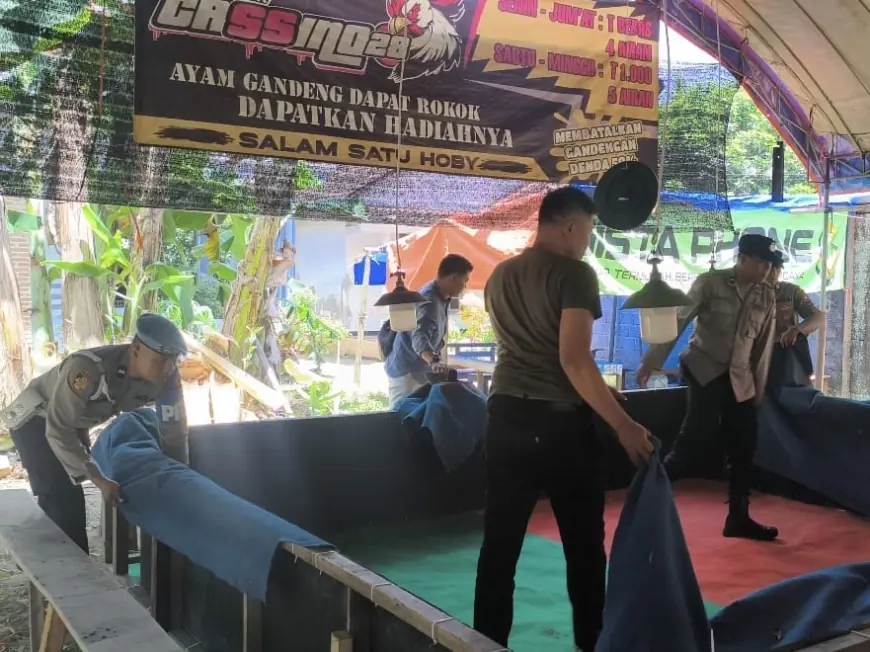 Polisi Bongkar Sarang Sabung Ayam di Pojok Trenggalek