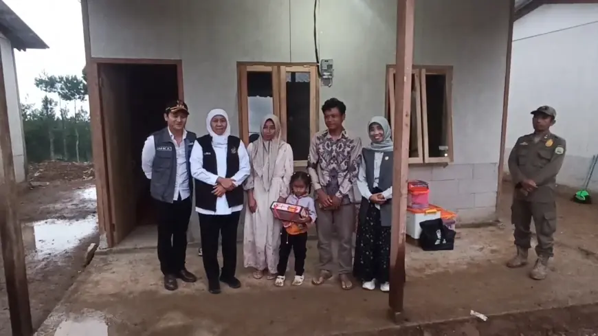 Puluhan Warga Korban Tanah Gerak di Trenggalek Mulai Tempati Hunian Sementara