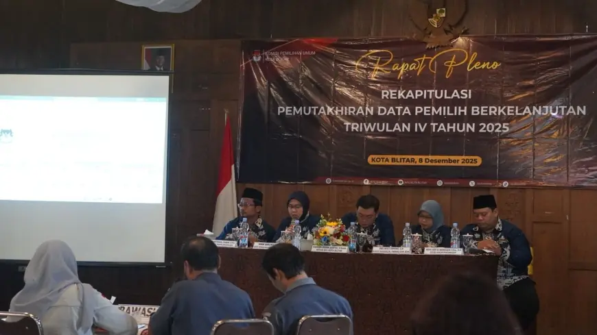 PDPB Triwulan IV, KPU Kota Blitar Catat Pertumbuhan Pemilih di Akhir Tahun 2025